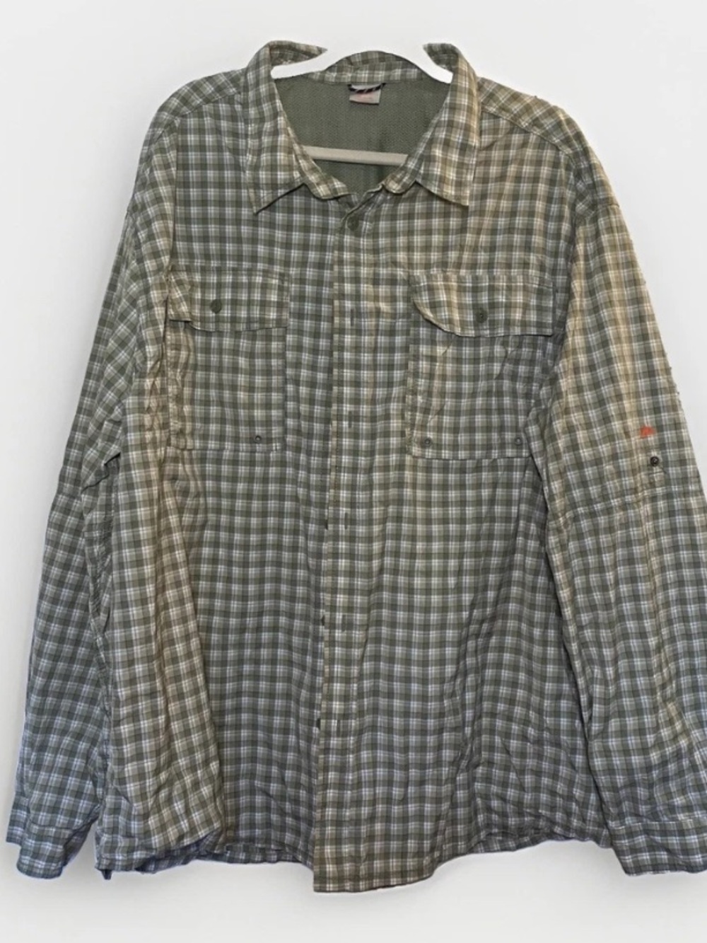 Ozark Trail Men’s 3xl Shirt Green SPF Fishing Gorpcore Outdoor Quick Dry Utility